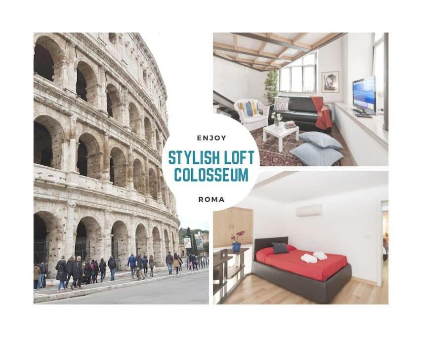 Stylish Loft - Colosseum 4 Min Walk -3 Beds -sleeps Up To 6 People Apartment Rom